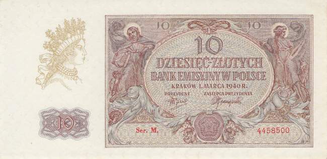 10 Zloty Polen p94 1940
